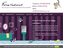 Tablet Screenshot of felinefeatures.co.uk